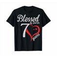 thumbnail image 1 of Vintage 70th Birthday Blessed By God, Happy Birthday Gift T-Shirt, 1 of 2