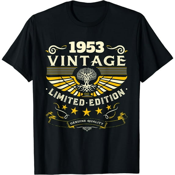 Vintage 70th Birthday Decorations Men Funny 1953 70 Birthday T-Shirt