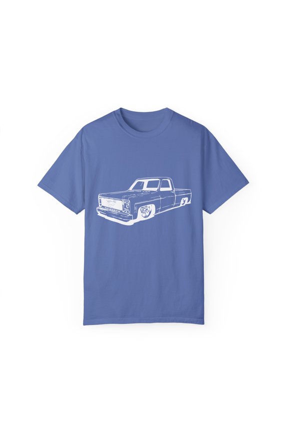 Vintage 73-87 Mini C10 Truck Slammed Graphic Gift Retro Cool Automotive Enthusiast Men Women Unisex Garment-Dyed T-shirt