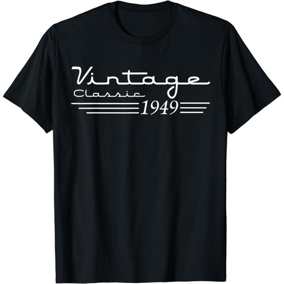 Vintage 75th Birthday Decorations Vintage 1949 75 Birthday T-Shirt