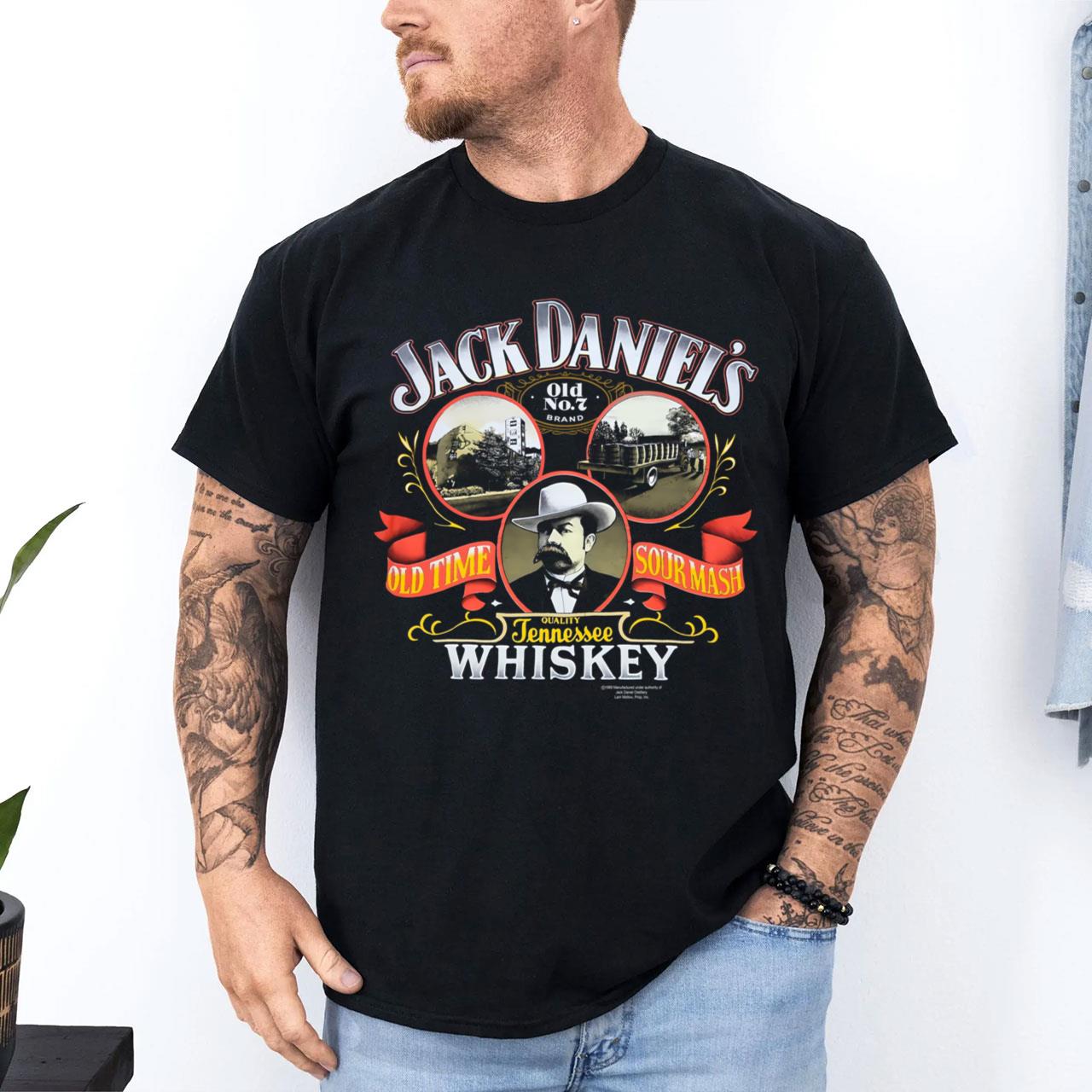 Vintage 80's Jack Daniel's Whiskey 1989 Black Tee 1989 T Shirt