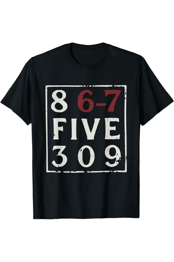 Vintage 80's Music Inspired Graphic T-Shirt with Bold FIVE Design for Retro Style