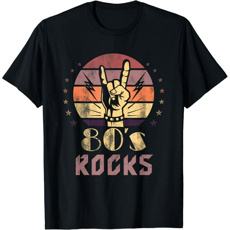 Vintage 80's Rock Bands Eighties 80s Party Retro Music Band T