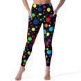 thumbnail image 1 of Vintage 80S Polka Dots Leggings Dark Spots Fitness Yoga Pants Push Up Casual Sport Pants Stretch Graphic Yoga Legging, 1 of 6