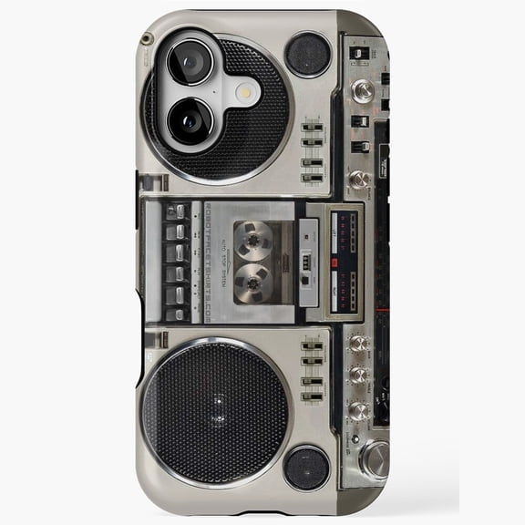 Vintage 80s Boombox Music Ghettoblaster Retro Hip Hop iPhone 11 12 13 14 15 16 17 Pro Max Case
