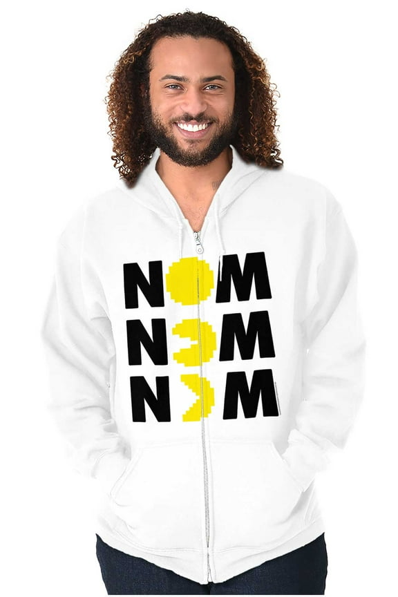 Vintage 80s Game On PACMAN Retro Zip Up Hoodie Men's Women's Brisco Brands M