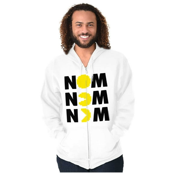 Vintage 80s Game On PACMAN Retro Zip Up Hoodie Men's Women's Brisco Brands M