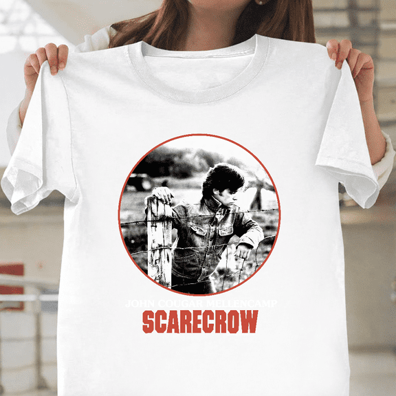 Vintage 80s John Cougar Mellencamp Scarecrow Tour Unisex T-Shirt, up to size 3XL.