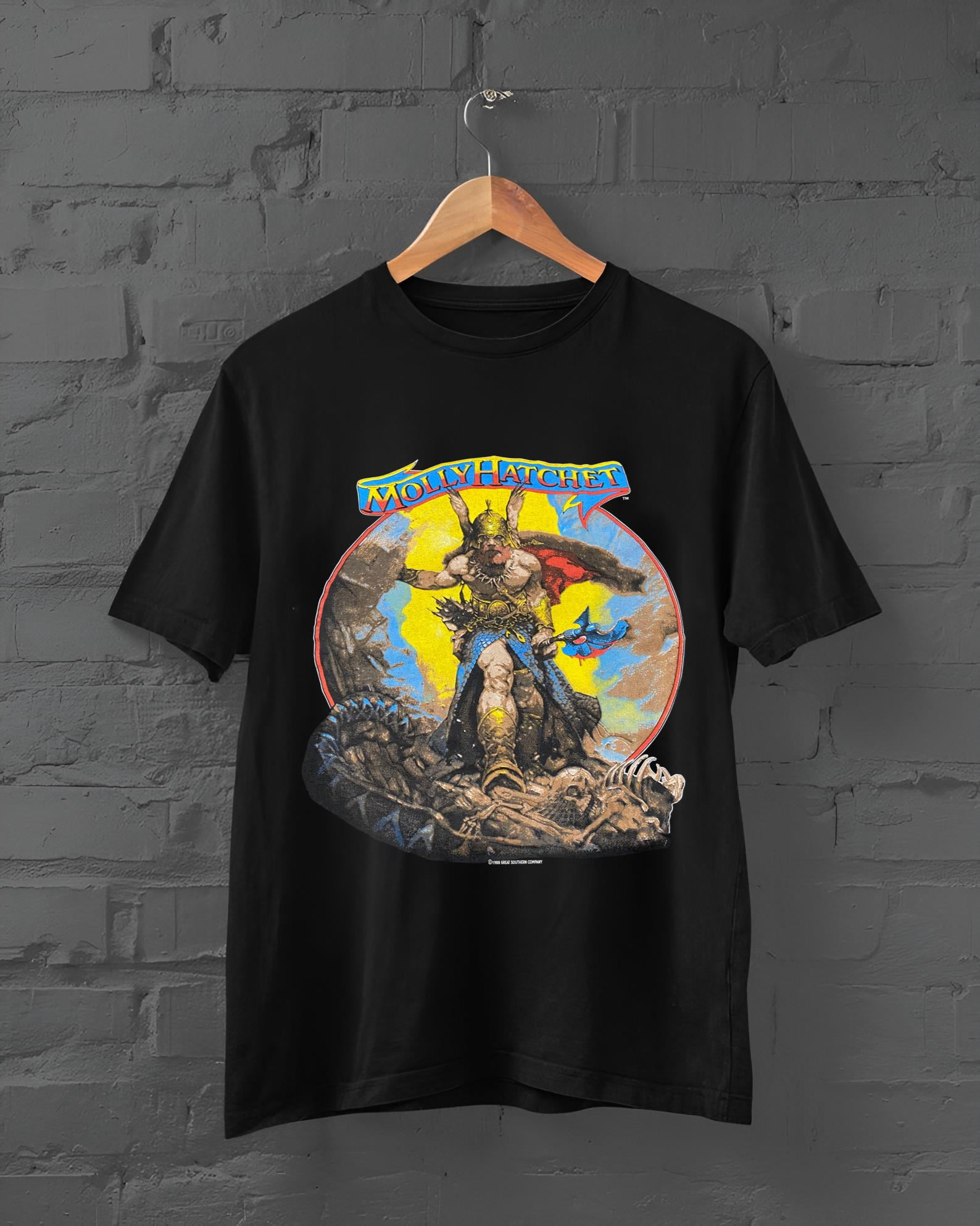 Vintage 80s Molly Hatchet HELL YEAH Frank Frazetta Concert Tour Band