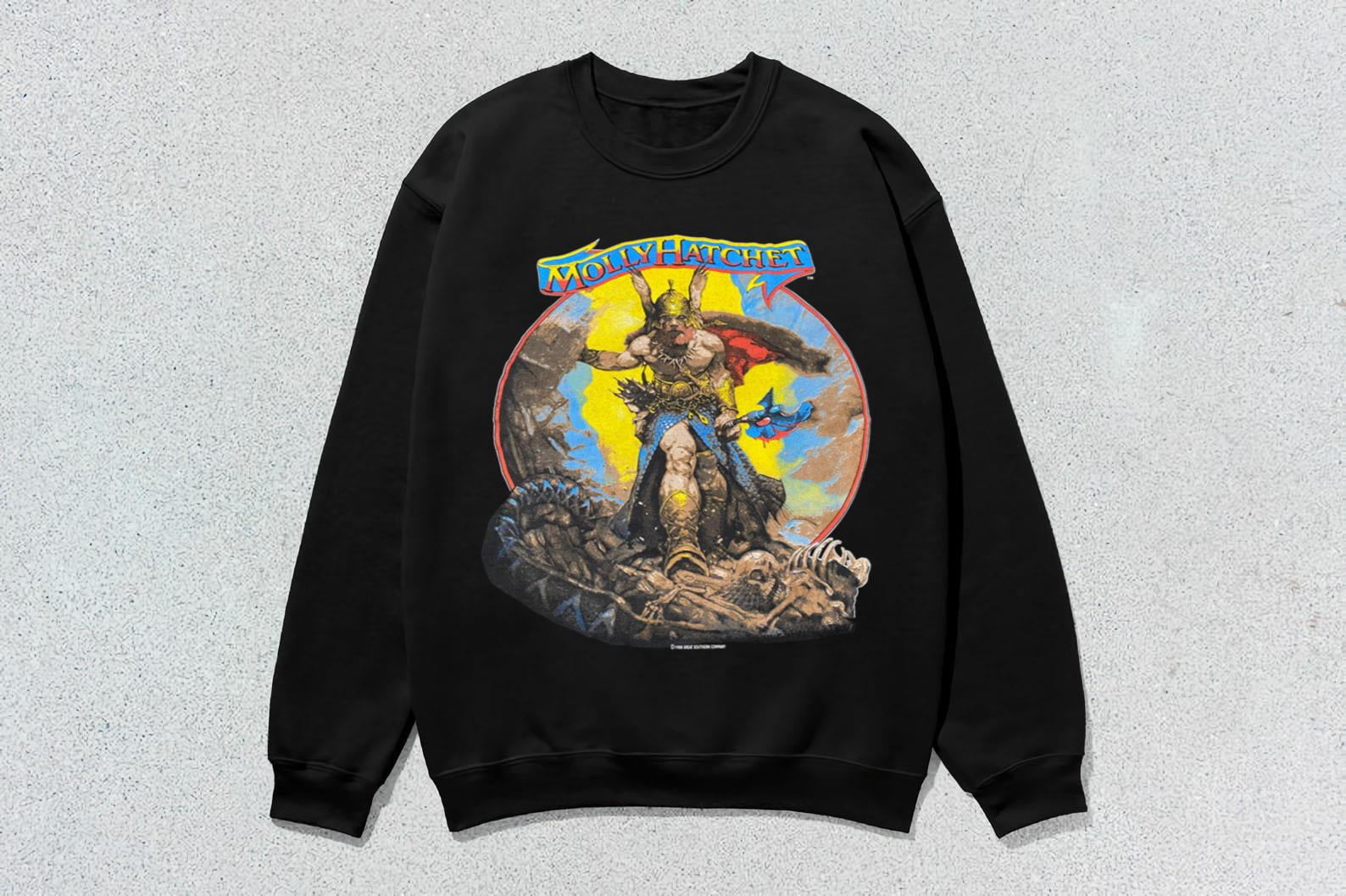 Vintage 80s Molly Hatchet HELL YEAH Frank Frazetta Concert Tour Band