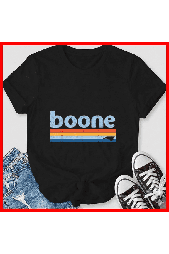Vintage 80s Style Boone NC North Carolina High Country Throwback Unisex T-Shirt, up to size 5XL