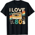 thumbnail image 1 of Vintage 80s Women Men I Love the 80's Cassette Party Retro T-Shirt, 1 of 4