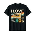 thumbnail image 1 of Vintage 80s Women Men I Love the 80's Cassette Party Retro T-Shirt, 1 of 5
