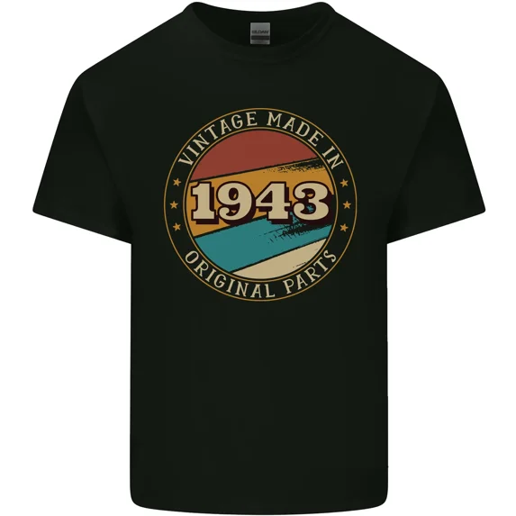 Vintage 82nd Birthday Made In 1943 Funny Retro Style Gift New Unisex T-Shirt