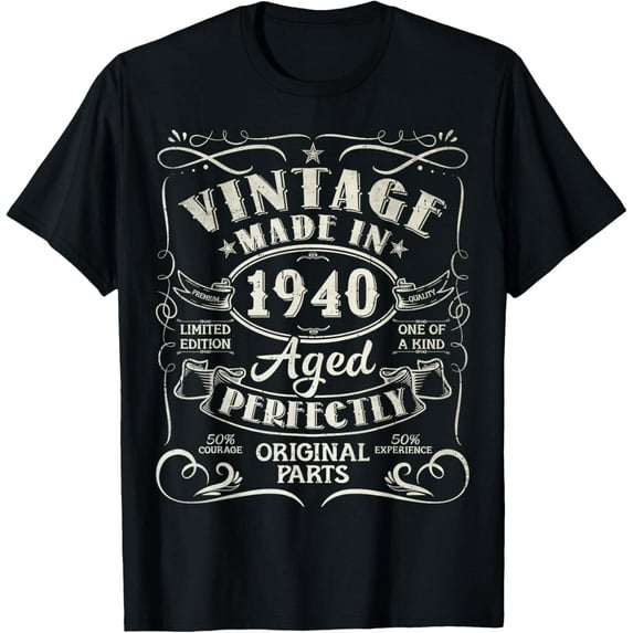 Vintage 85th Birthday Decorations Men Funny 1940 85 Birthday T-Shirt