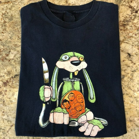 Vintage 90's Limp Bizkit Killer Rabbit Black Men S-234XL Cotton T-shirt FN123