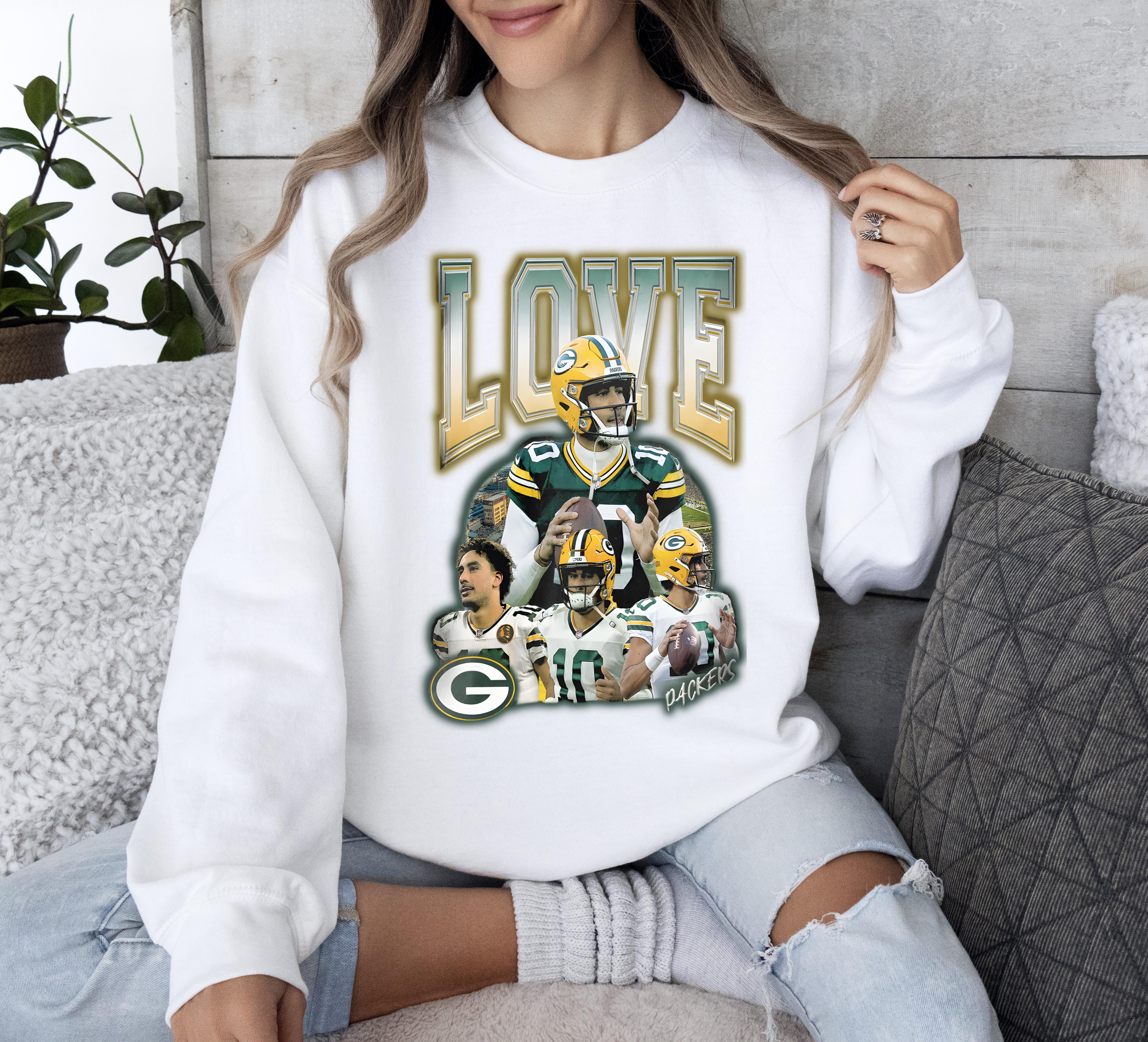 Vintage 90S Graphic Style Jordan Love Sweatshirt, Jordan Love Vintage
