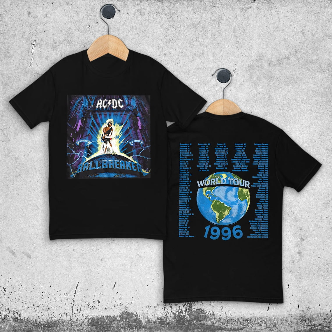Vintage 90s AC-DC Ballbreaker World Tour Unisex T-Shirt, Retro 90s 
