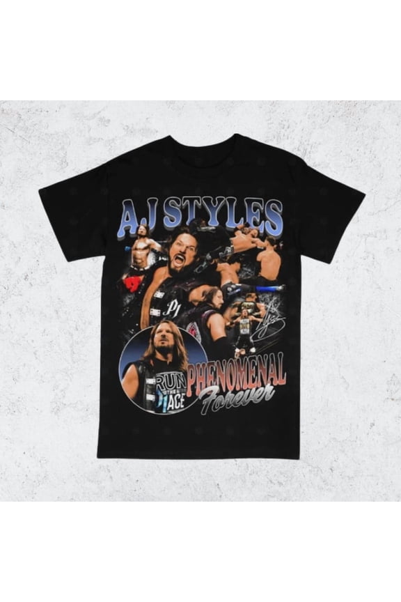 Vintage 90s AJ Styles Tee Shirt Retro Classic Graphic Tee Bootleg Bestseller Unisex Sport Gift