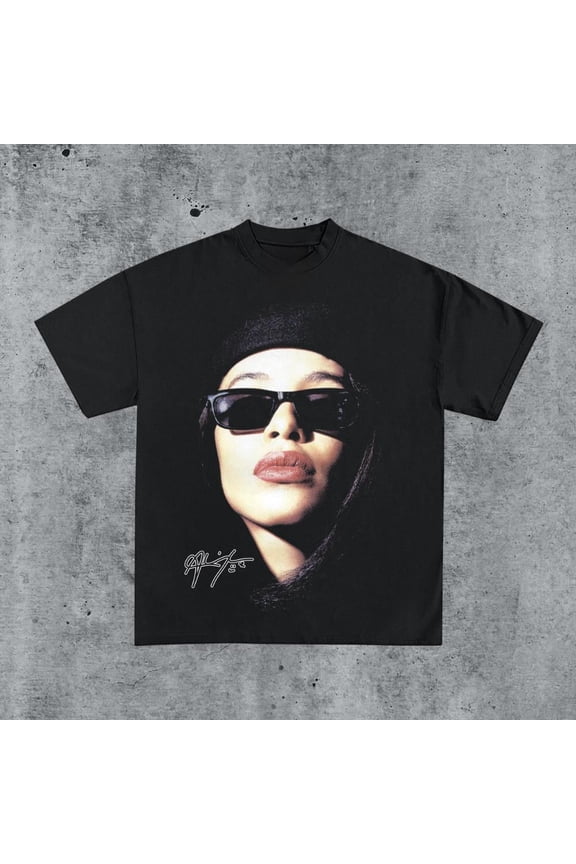Vintage 90s Aaliyah Jumbo T-Shirt Homage Retro Classic Graphic Tee Bootleg Bestseller Unisex Music Gift