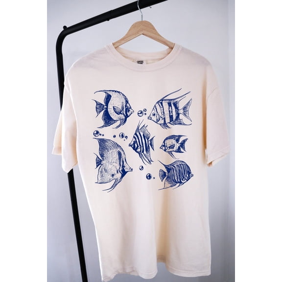 Vintage 90s Angelfish Shirt, Retro Fish Shirt, Fishing Tshirt, Fish Lover , Vintage Graphic Tees, Fisher , Fish Lovers Shirt All Size S-5Xl
