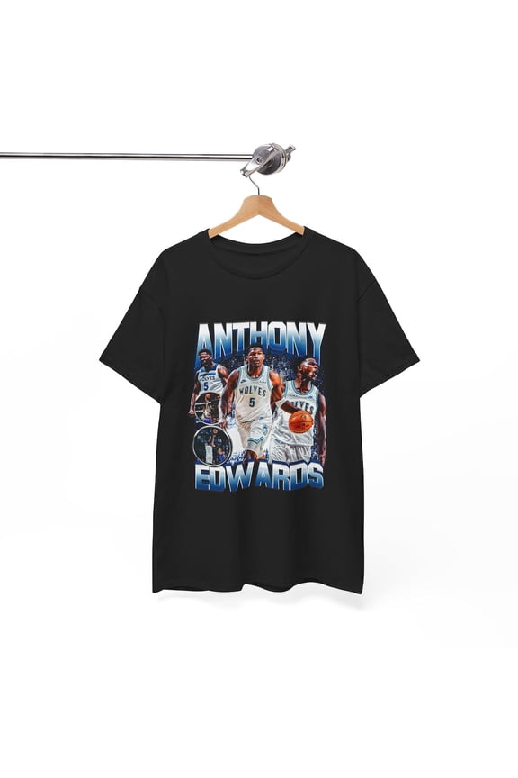Vintage 90s Anthony Edwards Shirt, Retro Graphic Bootleg 90s Rap Tee, Minnesota Timberwolves Fan Gift