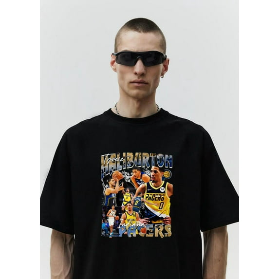 Vintage 90s Basketball Bootleg Tyrese T-Shirt Haliburn, for men & women, up to size 5XL