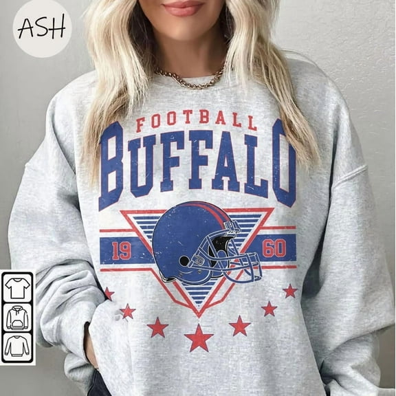 Vintage 90s Buffalo Football Crewneck Sweatshirt | Retro Buffalo NY Fan Pullover | Sunday Game Day Unisex Tee Gift
