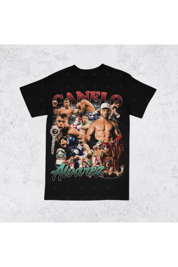 Vintage 90s Canelo Alvarez T-Shirt, Mexican Fighter Tee, Homage Retro Classic Graphic Shirt