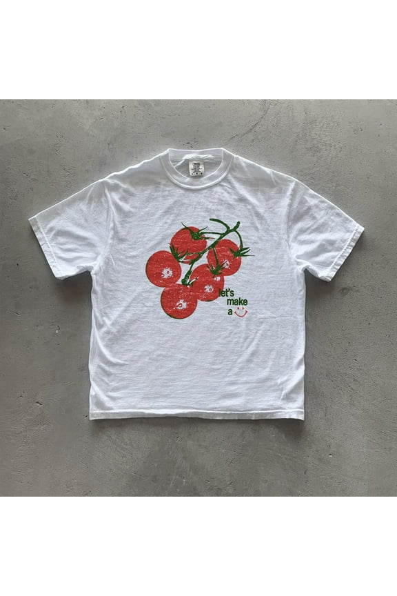 Vintage 90s Cottagecore Shirt, Botanical Garden Retro Shirt, Tomato Fruit Boho Graphic shirt, Aesthetic Fruit Shirt, Nostalgia Nature TH220545