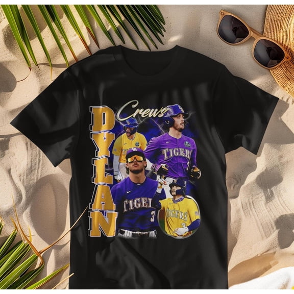 Vintage 90s Graphic Dylan Crews T-Shirt, Dylan Crews Shirt, NCAA Baseball Tee, Geaux Tigers, Retro American Sports Gift