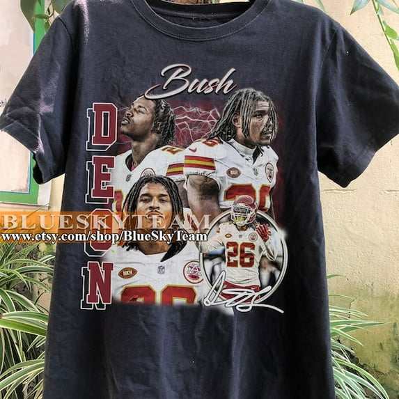 Vintage 90s Graphic Style Deon Bush T-Shirt, Deon Bush shirt, Vintage Oversized Sport Tee, Retro American Football Bootleg Gift