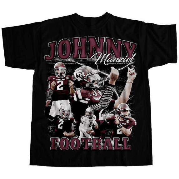 Vintage 90s Graphic Style Johnny Manziel T-Shirt