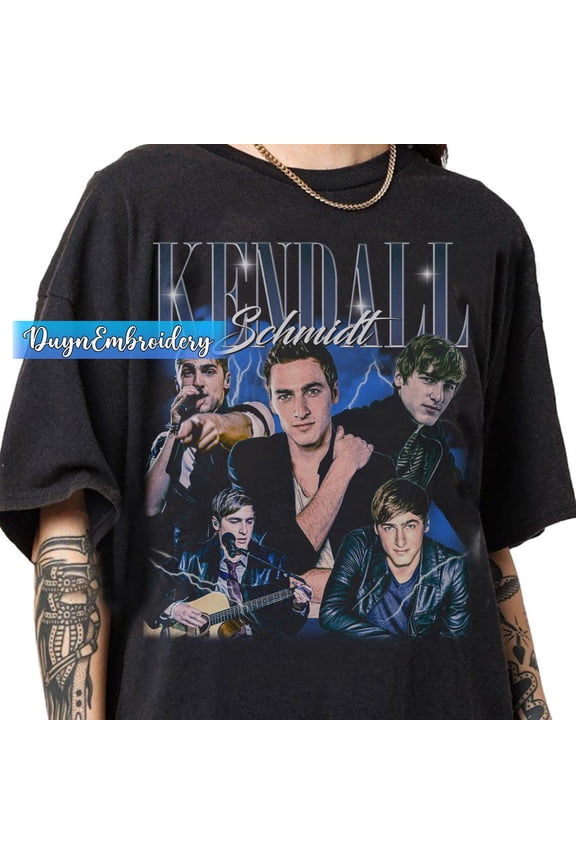Vintage 90s Graphic Style Kendall Schmidt T-shirt, Kendall Schmidt Bootleg Rap Shirt, Retro Music Gifts For Man And Women Unisex T-shirt ,Black Color,Size L