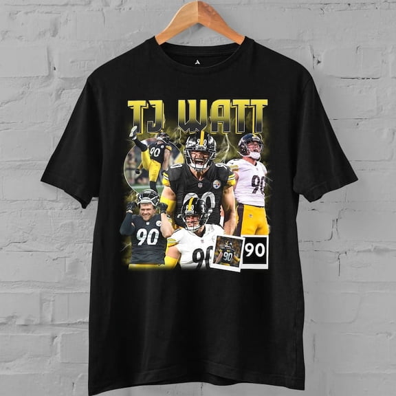 Vintage 90s Graphic Style TJ Watt T-Shirt, TJ Watt shirt, Retro American Football Bootleg Gift,Black Color,Size 3XL
