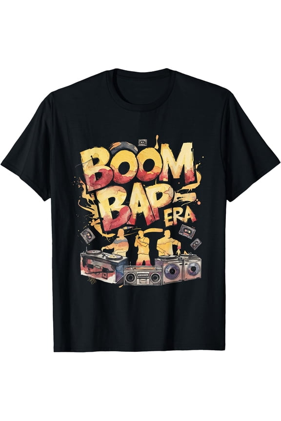 Vintage 90s Hip-Hop BOOM BAP ERA Watercolor Art Design T-Shirt