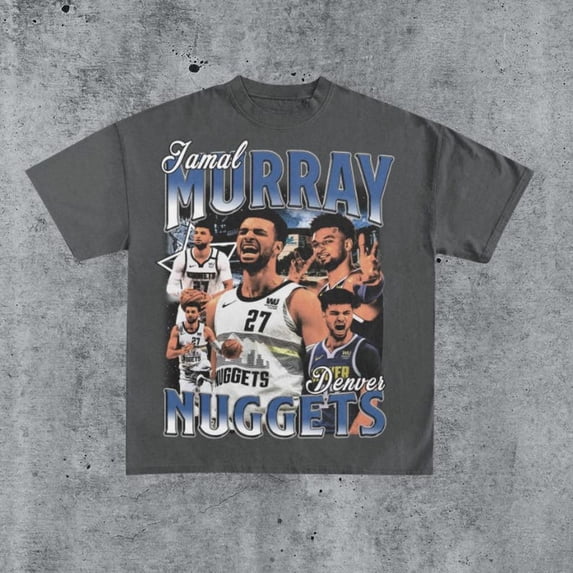 Vintage 90s JAMAL MURRAY Shirt Retro Classic Graphic Tee Bootleg Bestseller Unisex Sport Gift,Charcoral Color,Size M