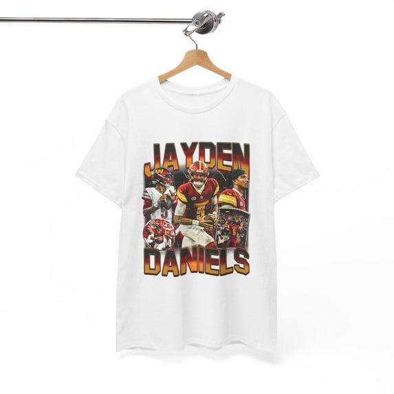 Vintage 90s Jayden Daniels Shirt, Retro Graphic Bootleg 90s Rap Tee,White Color,Size L