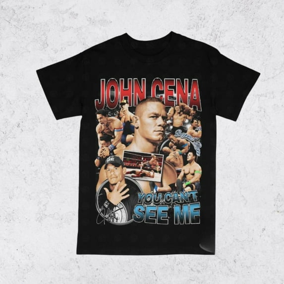 Vintage 90s JohnCena Vintage Bootleg Boxing Style Graphic Tee Retro Wrestling Shirt