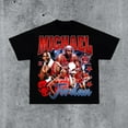 thumbnail image 1 of Vintage 90s Jordan Shirt, Retro Classic Graphic Tee Bootleg Bestseller Unisex Sport Gift,Black Color,Size M, 1 of 2