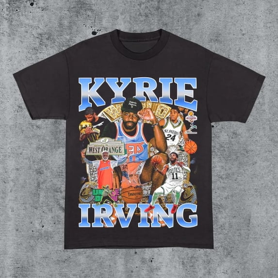 Vintage 90s Kyrie Irving x West Orange Shirt Retro Classic Graphic Tee Bootleg Bestseller Unisex Sport Gift