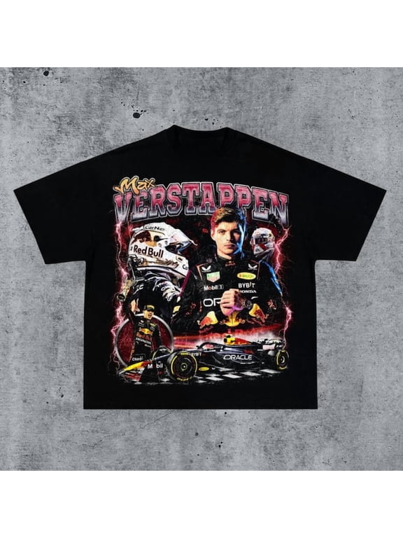 Vintage 90s Max Verstappen Shirt Retro Classic Graphic Tee Bootleg Bestseller Unisex Sport Gift,Black Color,Size 3XL