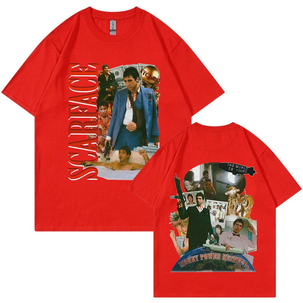 Vintage 90s Movie Scarface Al Pacino Tony Montana T-shirt Double 