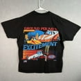 Vintage 90s NHRA Ground Pounding Drag Racing T Shirt Adult XL Black