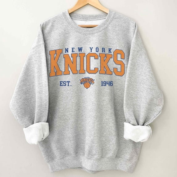 Vintage 90s New York Basketball Sweatshirt, Knicks Retro For Women And Men Basketball Shirt,Sport Grey color,size 2XL