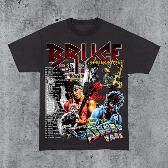 Vintage 90s Pruce Springs teen x As bury Park Shirt Retro Classic Graphic Tee Bootleg Bestseller Unisex Music Gift,Black Color,Size XL