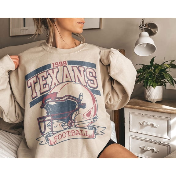 Vintage 90s Retro Style Houston Football Sweatshirt, 90s Bootleg Retro Style Crew Neck