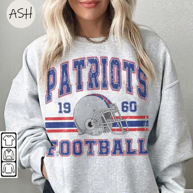 Vintage 90s Style New England Football Sweatshirt, Retro Game Day Crewneck, Patriot State Unisex Fan Shirt