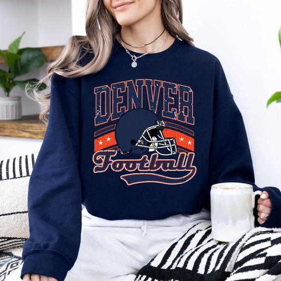Vintage 90s Style Vintage Denver Football Style Sweatshirt, Retro Denver Football Crewneck, Denver Fans, Sunday Football Sweatshirt, F4069 All Size S-5Xl