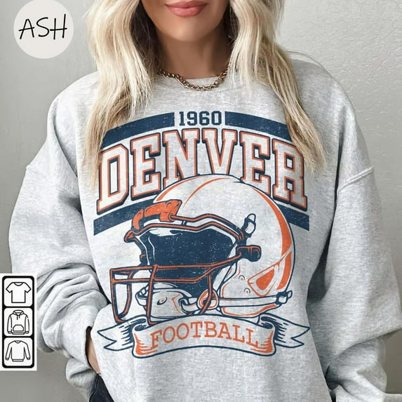 Vintage 90s Style Vintage Denver Football Style Sweatshirt ,Retro Denver Football Crewneck Shirt